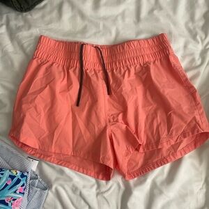 AFTCO Pink Athletic Shorts with Elastic Waistband and Drawstring